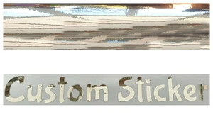 Custom Silver Mirror Chrome Nombres de eslogan personalizados Pegatinas de texto Calcomanías Fuentes - Imagen 1 de 15