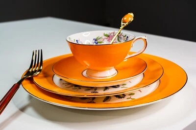 Rosemead Lane RM-T-011/Tea Cup Saucer Set/Ceramic/Holiday Gift/10" - Image 1 of 2