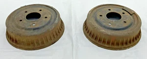 1965 1966 1967 Pontiac GTO Rear Brake Drums Pair Lemans Tempest Dated E 1 5 - Picture 1 of 19