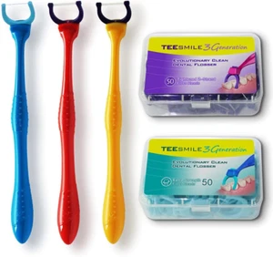 Teesmile Evolutionary Clean Dental Flossers, Kit of Handle(S) plus Refillable - Picture 1 of 12
