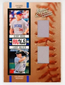 2005 Donruss Leather & Lumber Rivals Jersey KERRY WOOD/LARRY WALKER /250 - Picture 1 of 2