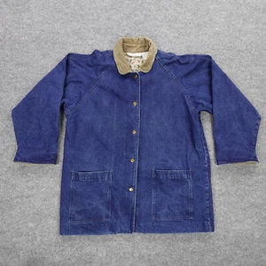 Vintage All Week Long Jacket Womens XL Denim Quilt Pinwheel Geometric Star Chore - Picture 1 of 17