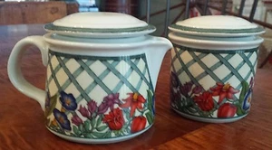 Dansk Nordic Garden Porcelain 3" Creamer & Sugar w/Lids *Mint* Condition - Picture 1 of 4