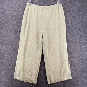 IC by Connie K Pants Womens XL Green Pull On Wide Leg Palazzo Lagenlook Comfy - Picture 1 of 12