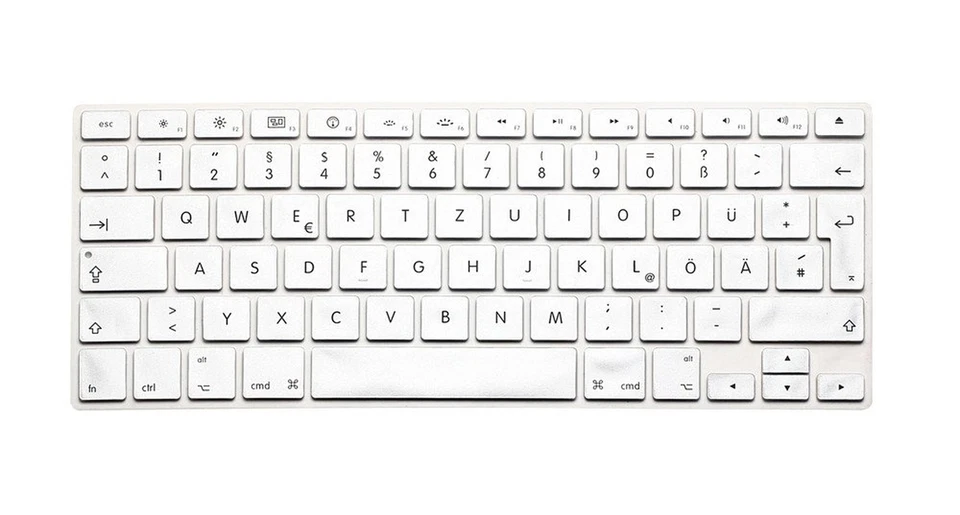 System-S Silikon Tastatur Schutz Abdeckung QWERTZ für MacBook Pro Weiß - Bild 1 von 1