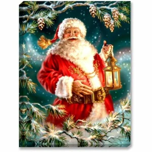 Lienzo de fibra óptica Winter Lane de Dona Geisenger-Enchanted Christmas Santa - Imagen 1 de 1