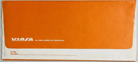 Viasa Airlines Ticket Jacket -  Orange Cover