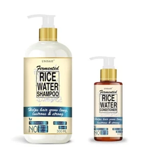 Unisaif Rice Water Organic Hair Shampoo 300ml & Conditioner 100ml Kit - Picture 1 of 6