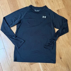 Under Armour Boys XL (18) Long Sleeve HeatGear Shirt – Black Camo Pattern - Picture 1 of 5