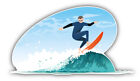 Surfing Travel Label Car Bumper Sticker Decal