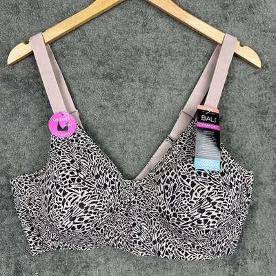 Nuevo con etiquetas Sujetador Camiseta Bali 3XL Comfort Revolution Easylite Con Aros DF3498 Animal $48 Foto 1 de 4
