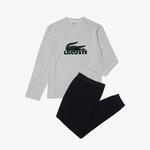Men's Lacoste Long Sleeve Pyjama Set in Blue - Picture 1 of 6