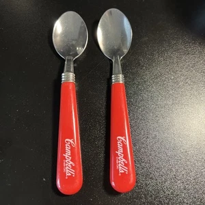 Vintage Campbells Soup Red Handled Spoons 1999 Rare Hard To Find Lot Of 2 - Picture 1 of 6
