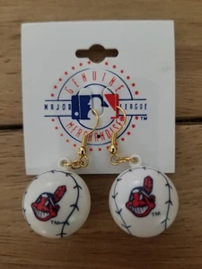 Vintage Unused Cleveland Indians Pierced Earrings - Picture 1 of 1