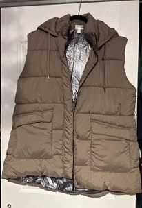 zella long hooded puffer vest XXL - Picture 1 of 5