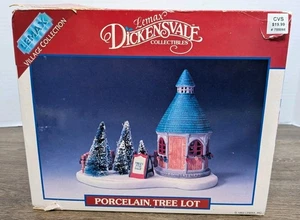 Vintage Holiday Treasures Christmas Village Porcelain Tree Lot 1992 Lemax in Box - Picture 1 of 14