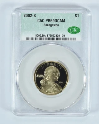 2002-S Sacagawea $1 PR69 DCAM CAC CACg *0367 - Image 1 of 4