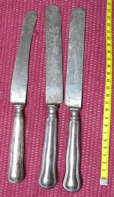 3 Messer 1x 90 Punze Augsburger Faden sehr alt 2 gute Schneiden 270 g - Bild 1 von 4