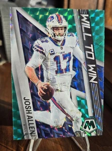 2022 Panini Mosaic Josh Allen Green Mosaic Will To Win #WW-4 Buffalo Bills  🔥🐸 - Picture 1 of 4
