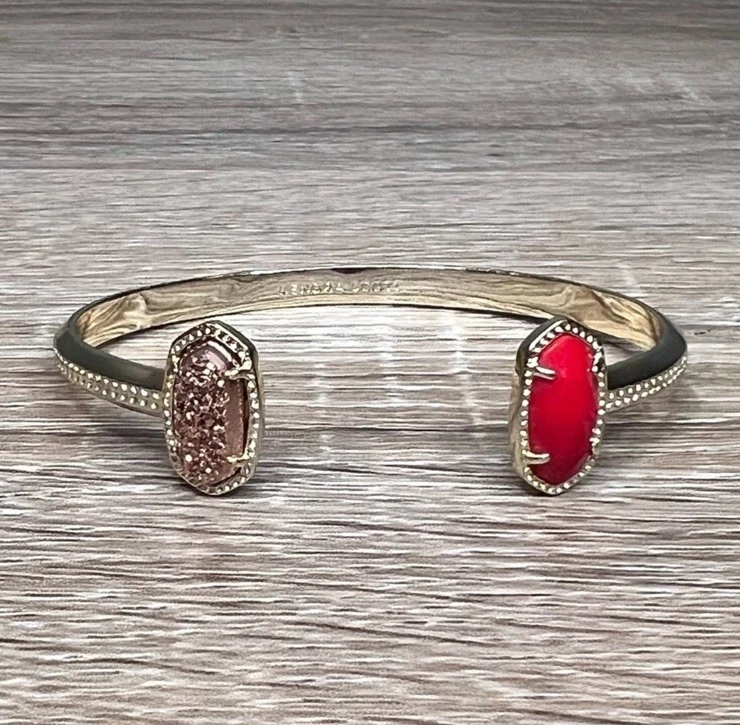 "Brazalete brazalete Kendra Scott Elton, tono dorado, oro rosa y rojo 5,75""" Foto 1 de 4
