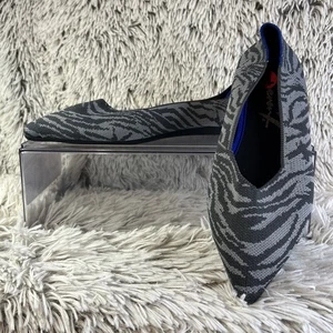 Seven7 Tiermotiv spitz zulaufend Fly Strick flache Slipper Schuhe Größe 10 - Bild 1 von 9