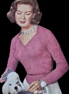 1950s Sweetheart Jumper Toys Original Transfer Needlework 239 Knitting Pattern - image 1 of 4