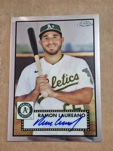 2021 RAMON LAUREANO TOPPS CHROME PLATINUM AUTOGRAPHED AUTO CARD #PA-RL OAKLAND - Picture 1 of 3