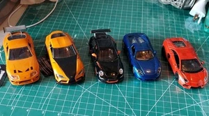Pull Back Windup Druckguss Spielzeugautos Menge 5 Fast And Furious Porsche - Bild 1 von 11