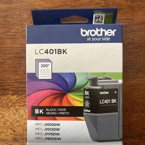 Nowe oryginalne czarne wkłady atramentowe Brother LC401XL MFC-J1010DW J1012DW J1170DW - Zdjęcie 1 z 5