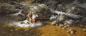 Frank McCarthy COVERING HIS TRAIL giclee canvas #74/75 - Picture 1 of 1