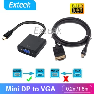 Mini Display Port DP Male Thunderbolt to VGA Female adapter Cable Converter AU - Picture 1 of 16
