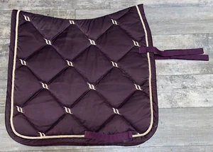 BACK ON TRACK QUILTED PLUM DRESSAGE ENGLISH SADDLE PAD 23'' X 42'' - Picture 1 of 10