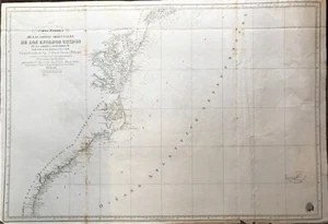 North America east Coast.Original spanish sea chart. Madrid 1826 - Imagen 1 de 1