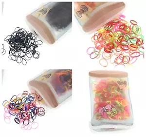 700 Elastic Rubber Mini Hair Ties bands Rope Braids TPU Bands Color Choice - Picture 1 of 11
