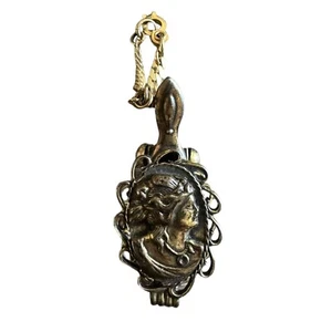 Vintage Scarf Clip, Vintage Scarf Holder, Cameo Gold - Picture 1 of 5