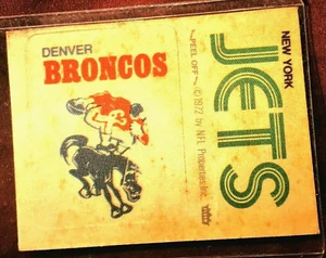 Vintage 1970's Denver Broncos Team Logo Stickers /Jets Banner *Free Shipping - Picture 1 of 2