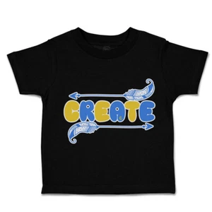 Toddler T-Shirt Create Feather Arrow Cotton Boy & Girl Clothes Funny Tee - Picture 1 of 14