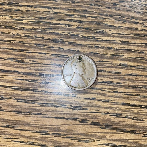 Error: 1934-d Wheat penny “WE” covered obverse + reverse error Bubble Cover