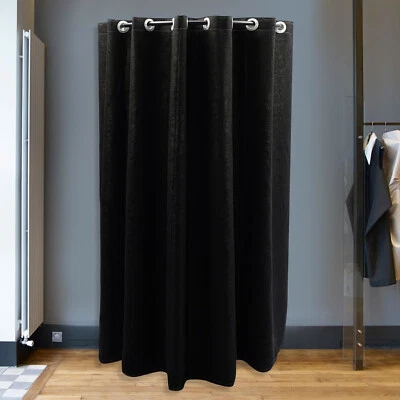 U-shaped Clothing Store Dressing Room, Privacy Protection Changing Room Black - Image 1 of 4