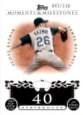 2008 Topps Moments & Milestones #107 Scott Kazmir Tampa Bay Devil Rays /150