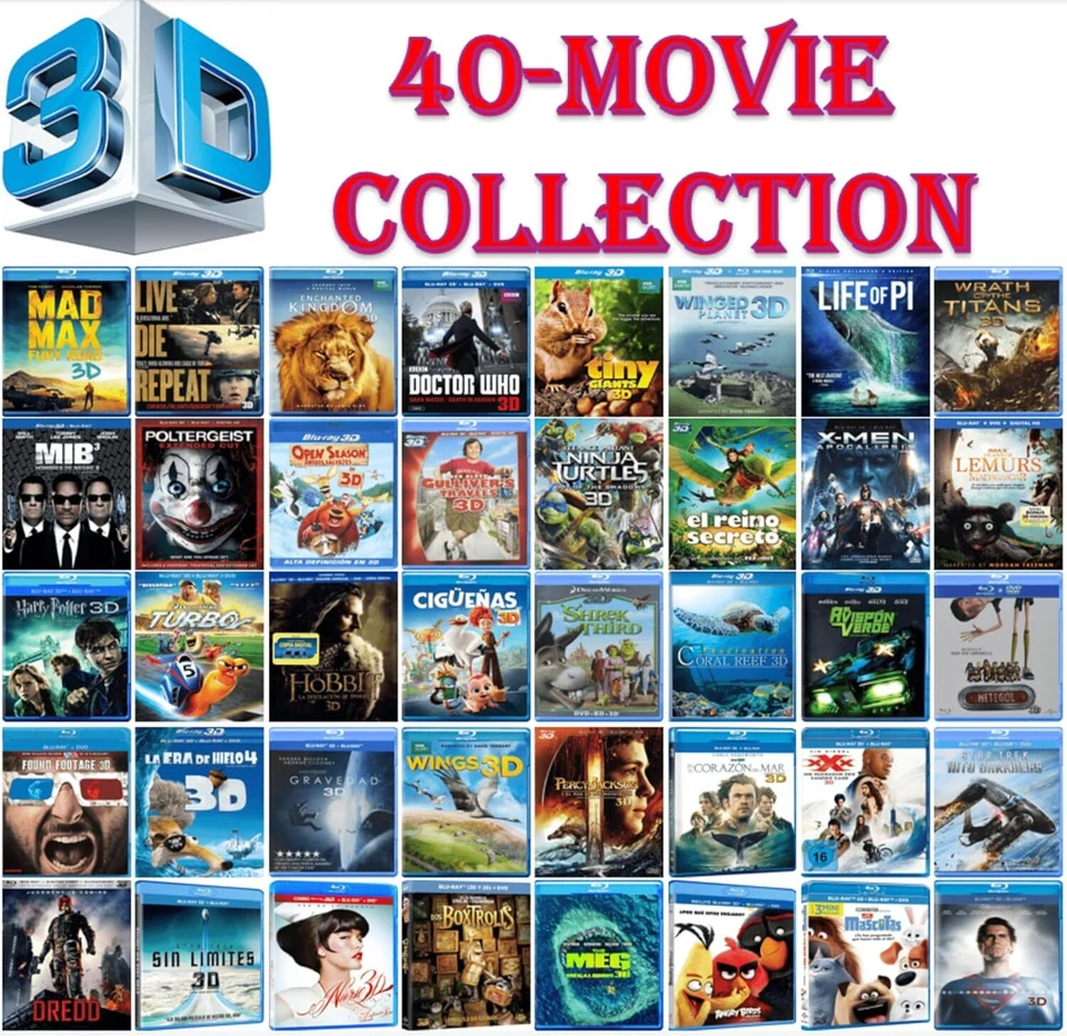 Ultimate 3D Movies Collection - 40 Movies [3D Blu-ray] BRAND NEW!!! & SEALED!!! - Imagen 1 de 1