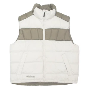 Chaleco acolchado Columbia para hombre crema nailon XL - Imagen 1 de 6