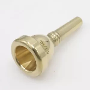 6 1/2AL Trombone Mouthpiece, Gold Plated Small Shank Mouthpiece, Euphonium Mouth - Picture 1 of 6