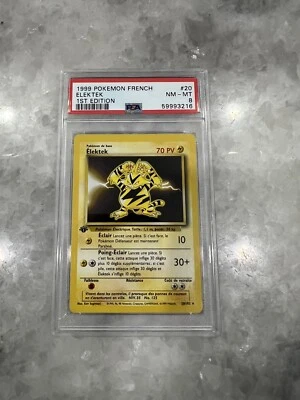Pokemon TCG - French Electabuzz / Elektek Base Set 1st Edition Rare - PSA 8 - Image 1 of 2