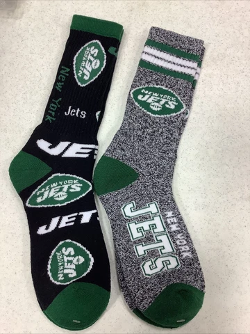 New York Jets NFL Football Team Socks Size Large Great Quality Stocking Stuffer Cover