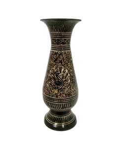 7,25 x 2,5 pulgadas de latón hecho a mano jarrón negro, estilo antiguo - 1 ud. - Imagen 1 de 2