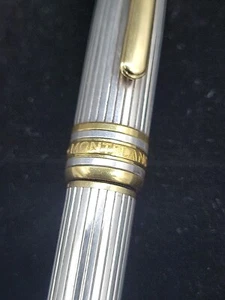 Montblanc Meisterstuck Rollerball Pen 925 Sterling Silver With Leather Case - Picture 1 of 11