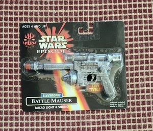 Star Wars Episode 1 Electronic Battle Mauser Micro Light/Sound NIP - Picture 1 of 4
