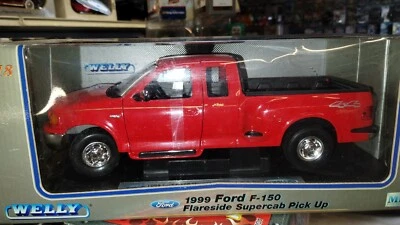 Welly Ford F150 Red 1999 Flareside Supercab Pick up truck 1/18 Scale diecast - Image 1 of 2