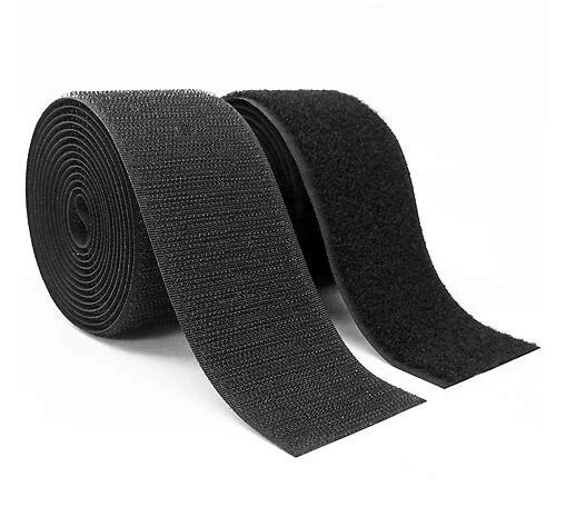 BLACK VELCRO 2 INCH WIDE HOOK & LOOP SEW ON  (3 FEET- 1 YARD)     FREE SHIPPING - Image 1 of 1